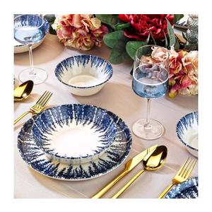 12-dielna jedálenská súprava, biela/modrá, porcelán 430KSV8963 vyobraziť