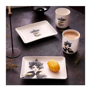 4-dielna jedálenská súprava, čierna/biela, porcelán 710KTP3719 vyobraziť