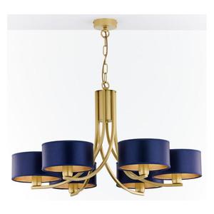 Jupiter 2095 - Závesný luster na retiazke ARTHUR 6xE27/15W/230V modrá/zlatá 2095 vyobraziť