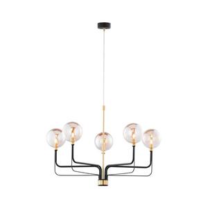 Jupiter 1886 - Luster na lanku ERIS 5xG9/14W/230V zlatá/čierna/dymovo-béžová 1886 vyobraziť
