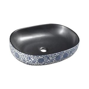Sapho - Umývadlo na dosku PRIORI 60x40 cm keramika/čierna/modrá PI026 vyobraziť