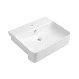 Isvea - Polozapustené umývadlo SOTT AQUA 59x49 cm keramika/biela 10SQ51058 vyobraziť