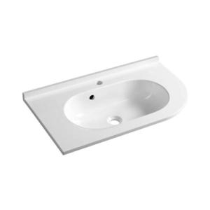 Sapho - Rohové zapustené umývadlo PULSE 75x43 cm mramor/biela BM752 vyobraziť