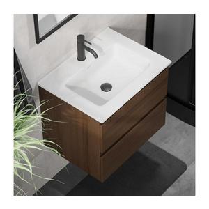 BATH DELUXE Kúpeľňová skrinka s umývadlom KENWOOD 61 cm orech/biela BT0095+BT0127 vyobraziť