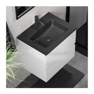 BATH DELUXE Kúpeľňová skrinka s umývadlom KENWOOD 61 cm biela//čierna BT0098+BT0126 vyobraziť