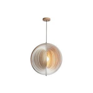 Drevený luster na lanku 1xE27/60W/230V priemer 50 cm masív/dyha/kaučukovník WRE062 vyobraziť