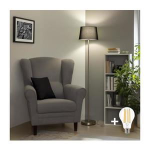 Brilagi - LED Stojacia lampa CERIA 1xE27/40W/230V pr. 30 cm čierna/matný chróm EG300183+EG781038 vyobraziť