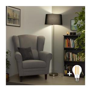 Brilagi - LED stojacia lampa CERIA 1xE27/40W/230V pr. 45 cm čierna/matný chróm EG300183+EG781044 vyobraziť