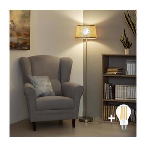 Brilagi - LED stojacia lampa CERIA 1xE27/40W/230V pr. 35 cm béžová/matný chróm EG300183+EG781083 vyobraziť