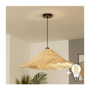 Brilagi - LED luster na lanku CERIA BOHO 1xE27/40W/230V priemer 70 cm ratan EG300169+EG781136 vyobraziť