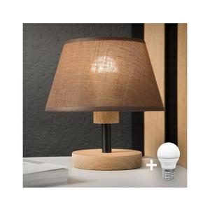 Brilagi - LED Stolná lampa ANTHONY 1xE14/40W/230V dub/hnedá 8590828610908 vyobraziť