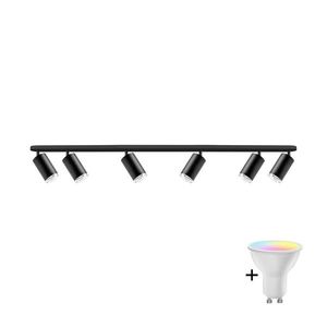 LED RGBW Stmievateľné kúpeľňové bodové svietidlo TURYN 6xGU10/6, 5W/230V IP44 čierne SA1946+AI2320 vyobraziť