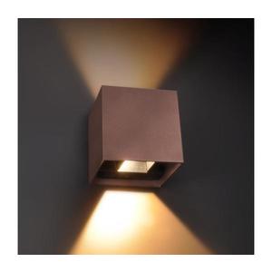 Brilagi - LED Vonkajšie nástenné svietidlo CUBE LED/6W/230V hnedé IP54 WO-HR60432-LED-OEM-RUST vyobraziť