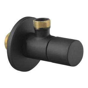 Sapho - Rohový l s guľatou rozetou / matná čierna SL015 vyobraziť