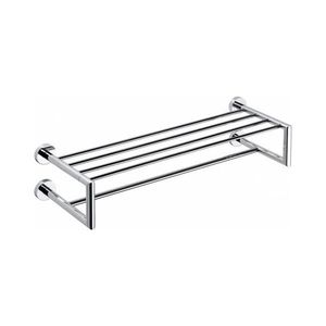 Sapho - Nástenný vešiak na uteráky s policou X-ROUND 22, 5x65, 5 cm lesklý chróm XR416 vyobraziť