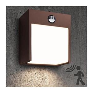 Brilagi-LED Vonkajšie nástenné svietidlo so senzorom TERNI LED/12W/230V hnedé IP44 WO-HR60421S-OEM-RUST vyobraziť