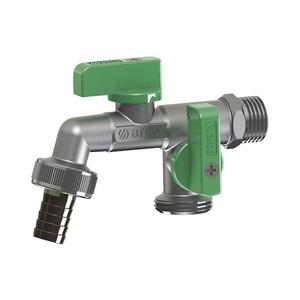 Arco - Záhradný l s dvoma vývodmi 3/4'' lesklý chróm/zelená 00472 vyobraziť