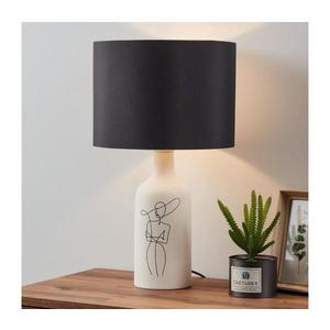 Eglo 43824 - Stolná lampa VINOZA 1xE27/40W/230V čierna/biela 43824 vyobraziť