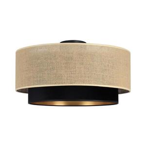 Stropné svietidlo SARTA 1xE27/60W/230V pr. 45 cm čierna/juta H0197 vyobraziť