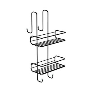 Gedy - Nástenná polica do sprchy CHROM LINE 49x24 cm matná čierna 248514 vyobraziť