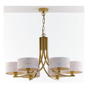 Jupiter 2098 - Luster na reťazi ARTHUR 6xE27/15W/230V biela/zlatá/mramorový dekor 2098 vyobraziť