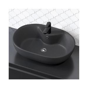 BATH DELUXE 06-060-08-02-00 - Umyvadlo na dosku TROMSO 59, 5x41 cm keramika/čierna 06-060-08-02-00 vyobraziť