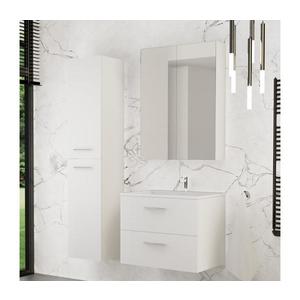 BWS Kúpeľňová skrinka s umývadlom KATE + zrkadlová skrinka + závesná skrinka biela Nataly SET white vyobraziť