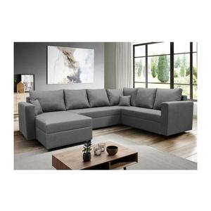 Univerzálna rozkladacia rohová sedacia súprava SEYA do tvaru U, sivá, s úložným priestorom TELLA U (RELAX U) UNI vyobraziť