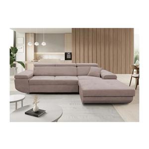 Rozkladacia pravá rohová sedacia súprava v tvare L CASTELO, béžová, s úložným priestorom MAXIMO NEW (GANS) RIGHT vyobraziť