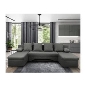 Univerzálna rozkladacia rohová sedacia súprava do U s úložným priestorom ALMEIDA antracit POLARIS U (LAUGAR U) UNI vyobraziť