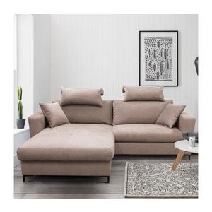 Rozkladacia rohová sedacia súprava v tvare L HORTA, ľavé prevedenie, ružová MOSS (MONZA) LEFT vyobraziť