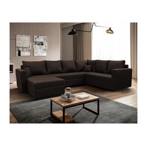 Univerzálna rozkladacia rohová sedacia súprava s úložným priestorom do tvaru U SEYA hnedá TELLA U (RELAX U) UNI vyobraziť