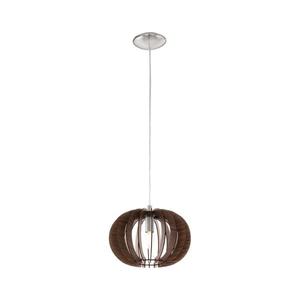 Eglo 95023 - Závesné svietidlo na lanku STELLATO 1xE27/60W/230V pr. 30 cm hnedé 95023 vyobraziť