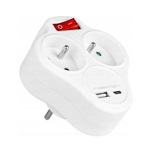 Vayox Rozbočovacia zásuvka s vypínačom 2× zásuvky + USB-C + USB-A BX14694 vyobraziť