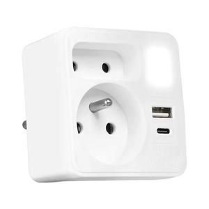 Vayox Zásuvková rozbočka 2× zásuvky + USB-C + USB-A s LED osvetlením 0, 5 W / 230 V, 3000 K BX15291 vyobraziť