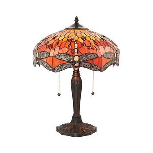 Endon 64093 - Stolová lampa Tiffany DRAGONFLY 2xE27/60W/230V priemer 41 cm 64093 vyobraziť