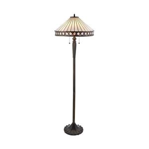 Endon 70936 - Stojacia lampa Tiffany FARGO 2xE27/60W/230V priemer 50 cm 70936 vyobraziť