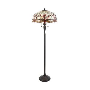 Endon 70940 - Stojacia lampa Tiffany DRAGONFLY 2×E27/60W/230V, priemer 50 cm 70940 vyobraziť