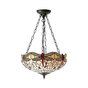 Endon 70759 - Závesný luster na reťazi Tiffany DRAGONFLY 3xE27/60W/230V priemer 41 cm 70759 vyobraziť