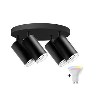 LED RGBW stmievateľné kúpeľňové bodové svietidlo TURYN 4xGU10/6, 5W/230V IP44 čierne SA1916+2xAI2296 vyobraziť