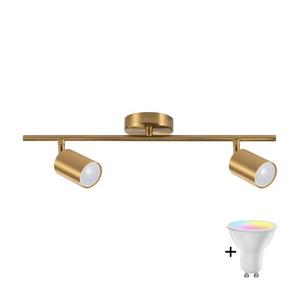 LED RGBW stmievateľné bodové svietidlo GOLDI 2xGU10/6, 5W/230V zlaté SA2135+AI2296 vyobraziť