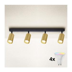 Brilagi - LED stmievateľné bodové svietidlo SELE GOLDEN 4xGU10/6, 5W/230V čierna/zlatá BG1008+2xAI2296 vyobraziť