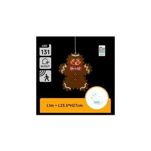 B.V. - LED vianočná dekorácia 131xLED/3xAA IP44 + DO perníček 27 cm B10303AAEC vyobraziť