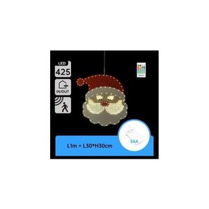 B.V. - LED vianočná dekorácia 425xLED/3xAA IP44 + diaľkové ovládanie Santa 30 cm B10303AAEE vyobraziť