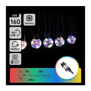 B.V. - Vonkajšia dekoratívna LED svetelná retiazka RGBY 160xLED/3, 6W/230V 10m IP44 B103031R3 vyobraziť