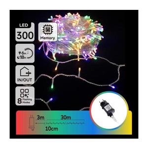B.V. - LED vonkajší vianočný reťaz 300xLED/8 funkcií 33m IP44 viacfarebný B103031PB vyobraziť