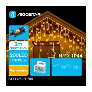 B.V. - LED Vonkajší vianočný reťaz 200xLED/8 funkcií 13x0, 6m IP44 teplá biela B103031QL vyobraziť