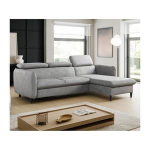 Rozkladacia rohová sedacia súprava do L s úložným priestorom NISA sivá pravá ERIKA vyobraziť