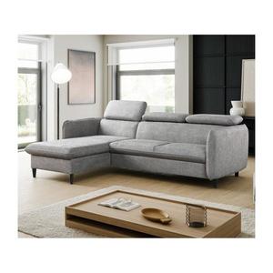 Rozkladacia rohová sedacia súprava do tvaru L s úložným priestorom NISA, sivá, ľavé prevedenie ERIKA vyobraziť