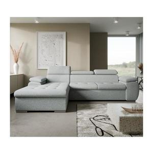 Rozkladacia rohová sedacia súprava do L s úložným priestorom PADUA sivá ľavá LARS vyobraziť